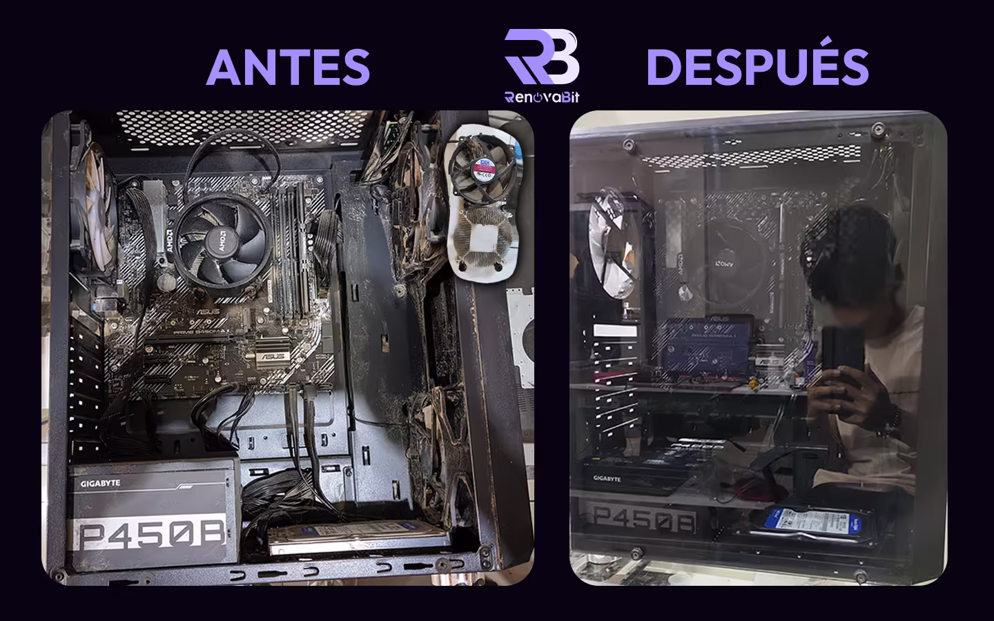Antes y después de un mantenimiento con RenovaBit